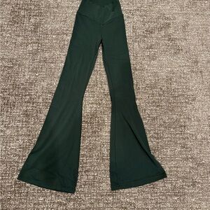 Aerie Forest Green Flare Pants